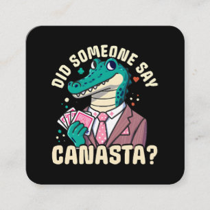 Hat jemand gesagt Canasta Quadratische Visitenkarte