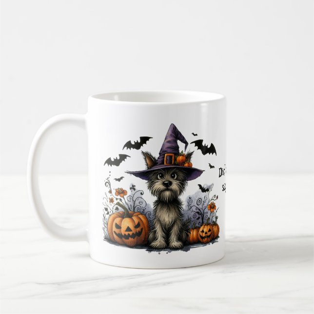 Hat jemand Leckerei gesagt? Niedlicher Hund in Hex Kaffeetasse (Links)