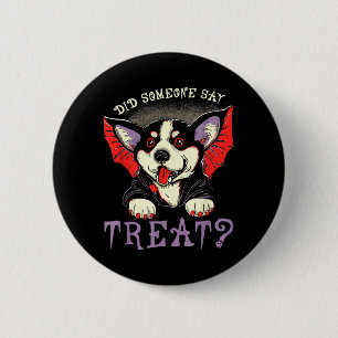 Hat jemand Leckerli gesagt - Süßer Fledermaus-Vamp Button