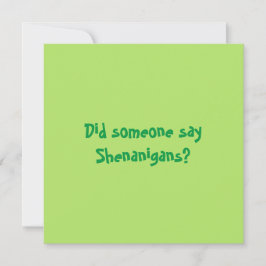 Hat jemand Shenanigans gesagt? St. Patrick's Day
