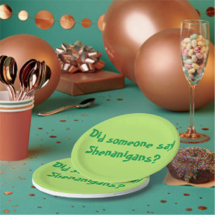 Hat jemand Shenanigans gesagt? St. Patrick's Day Pappteller