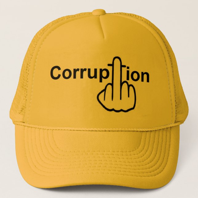 Hat Korruption Sind zum Kotzen Truckerkappe (Vorderseite)