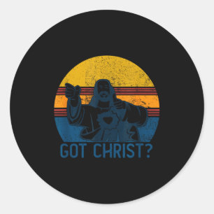 Hat Kumpel Ein Christ Weihnachten Cool Jesus Relig Runder Aufkleber
