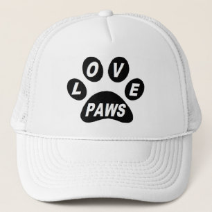 Hat-Liebe auf Paws Black Truckerkappe