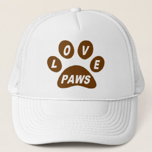 Hat-Liebe Paws Brown Truckerkappe