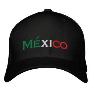 Hat: Mexico lindo, trifarbig Bestickte Baseballkappe