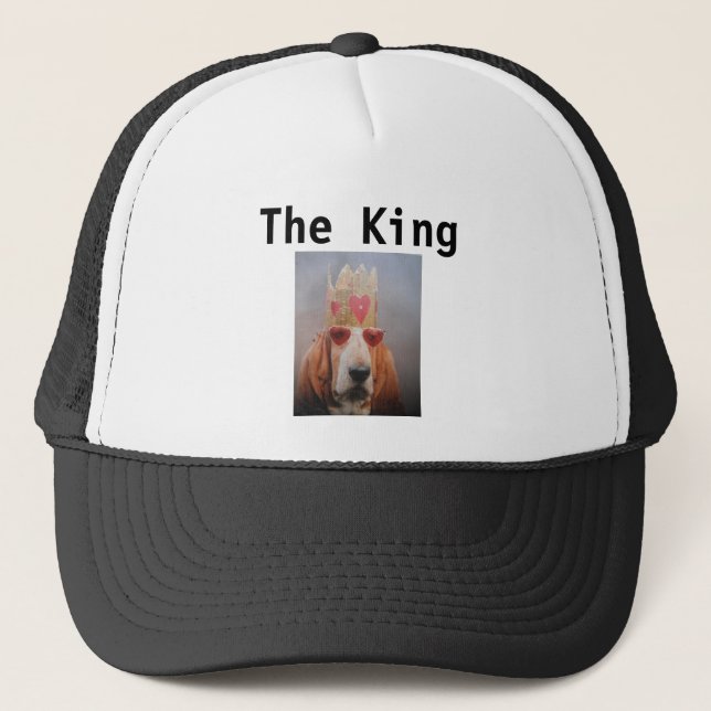 Hat mit Basset Hound King Truckerkappe (Vorderseite)