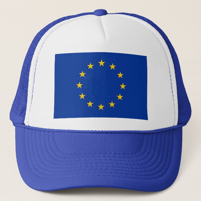 Hat mit der Flagge der europäischen Gewerkschaft Truckerkappe (Vorderseite)