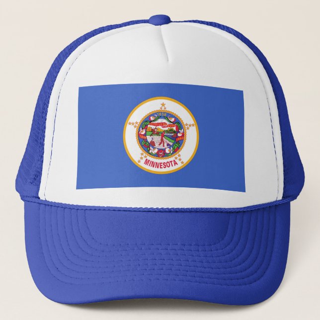 Hat mit Flag Minnesota Staat - USA Truckerkappe (Vorderseite)