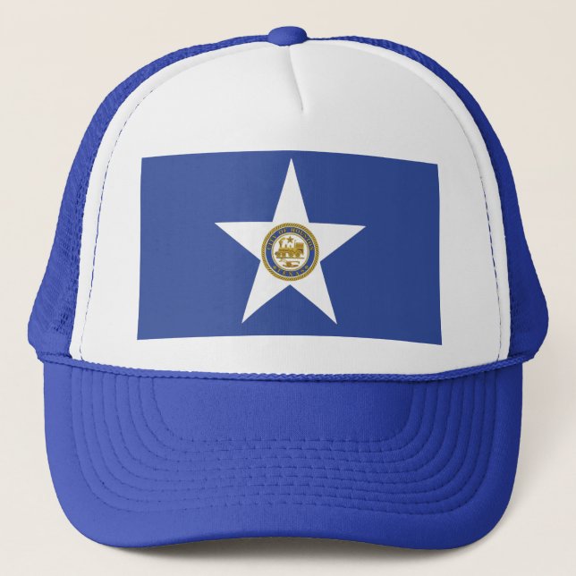 Hat mit Flag von Houston, Texas, USA Truckerkappe (Vorderseite)