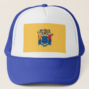 Hat mit Flag von New Jersey Staat - USA Truckerkappe