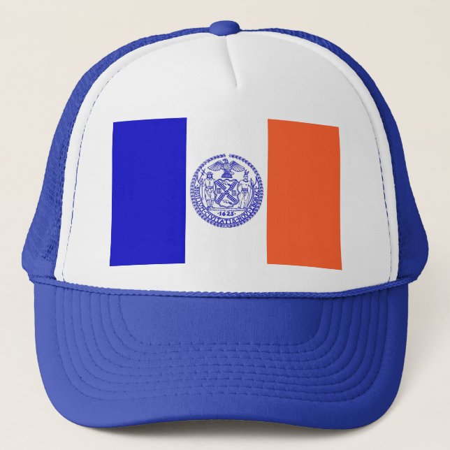 Hat mit Flag von New York City - USA Truckerkappe (Vorderseite)