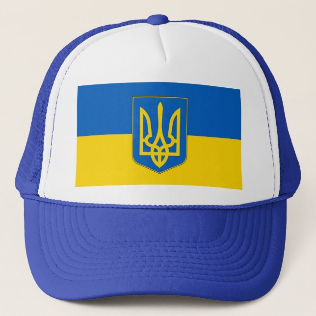 Hat mit Flagge der Ukraine Truckerkappe (Vorderseite)