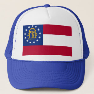 Hat mit Flagge georgischer Staat - USA Truckerkappe