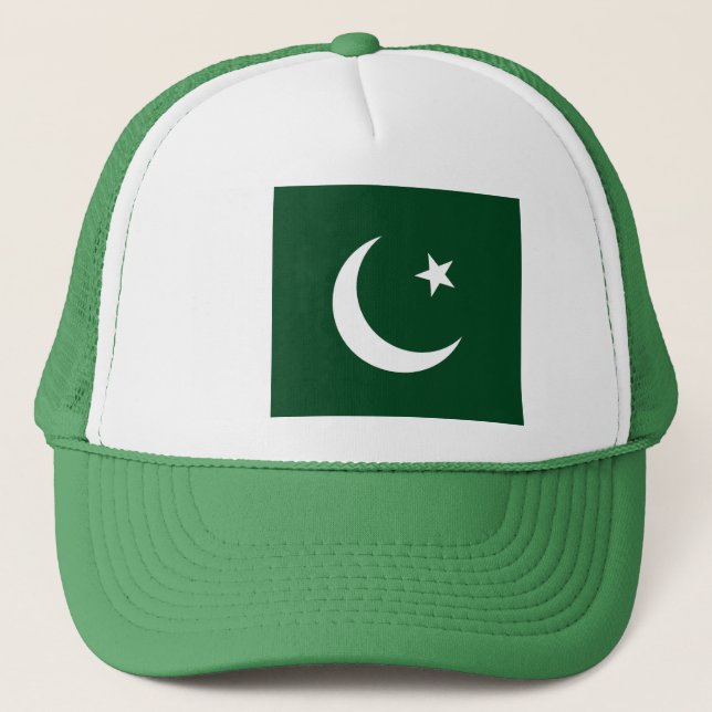 Hat mit Flagge Pakistans Truckerkappe (Vorderseite)