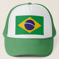 Hat mit Flagge von Brasilien