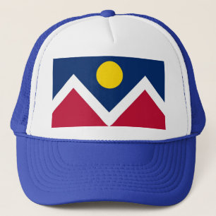 Hat mit Flagge von Denver, Colorado Staat - USA Truckerkappe