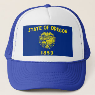 Hat mit Flagge von Oregon Staat - USA Truckerkappe