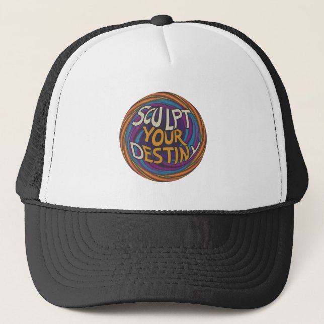 Hat multi-koior" Sculpt Your Destiny Truckerkappe (Vorderseite)
