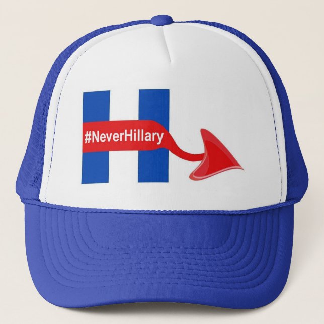Hat Never Hillary Truckerkappe (Vorderseite)
