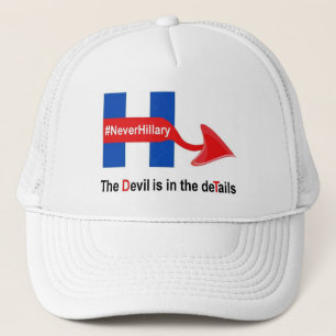 Hat Nie Hillary Des Teufels Details Truckerkappe