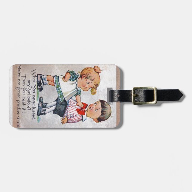 Hat noch nie ein Mädchen geküsst? Gepäckanhänger (Vorderseite horizontal)