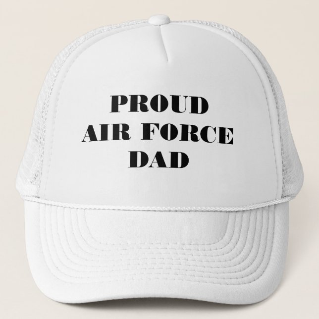 Hat Proud Air Force Vater Truckerkappe (Vorderseite)