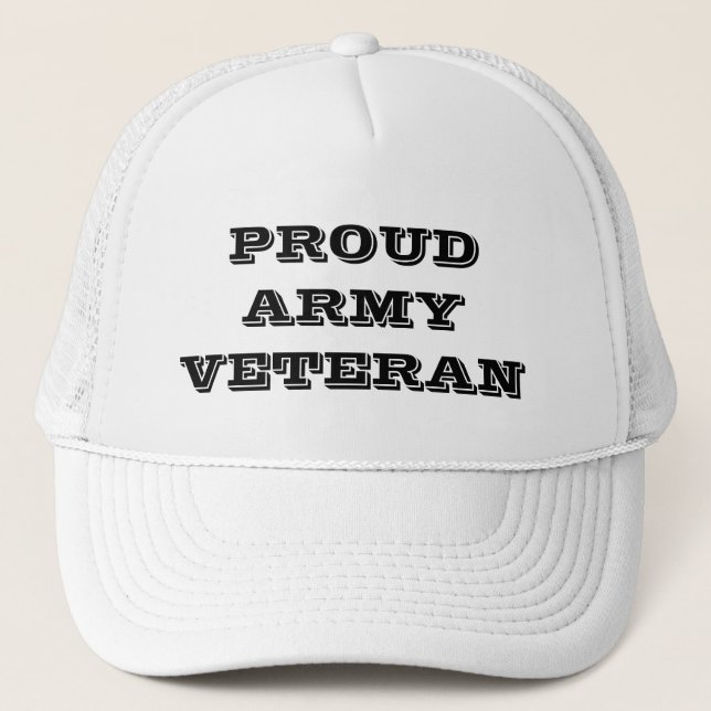 Hat Proud Army Veteran Truckerkappe (Vorderseite)