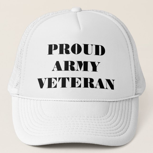 Hat Proud Army Veteran Truckerkappe (Vorderseite)