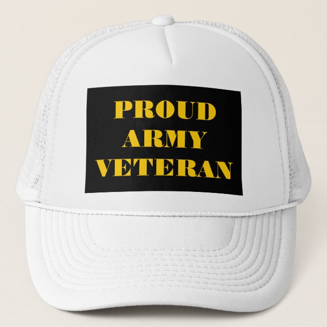 Hat Proud Army Veteran Truckerkappe (Vorderseite)