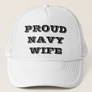 Hat Proud Navy-Ehefrau Truckerkappe