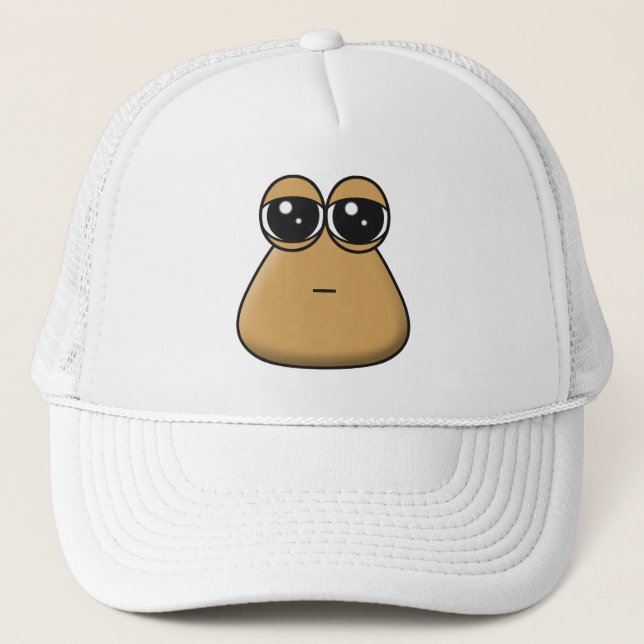Hat - Sad Baby Pou Truckerkappe (Vorderseite)