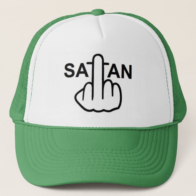 Hat Satan Drehte Truckerkappe (Vorderseite)