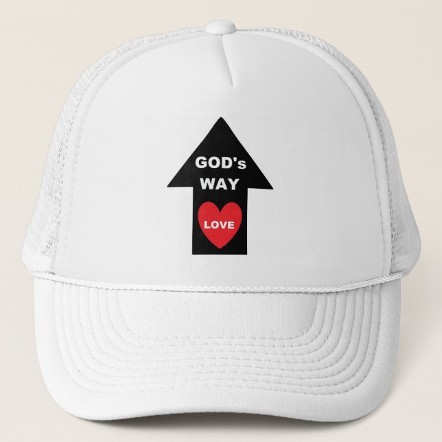 Hat Silver Gods Way Liebe Arrow Heart Truckerkappe (Vorderseite)
