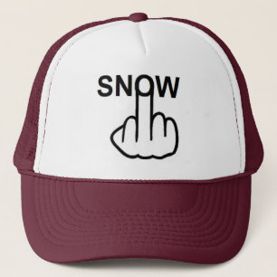 Hat Snow Gedreht Truckerkappe