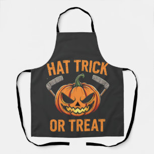 Hat Trick oder Treat Spooky Halloween Eishockey Schürze