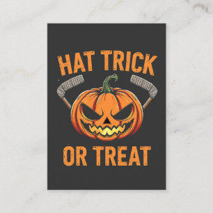 Hat Trick oder Treat Spooky Halloween Eishockey Visitenkarte