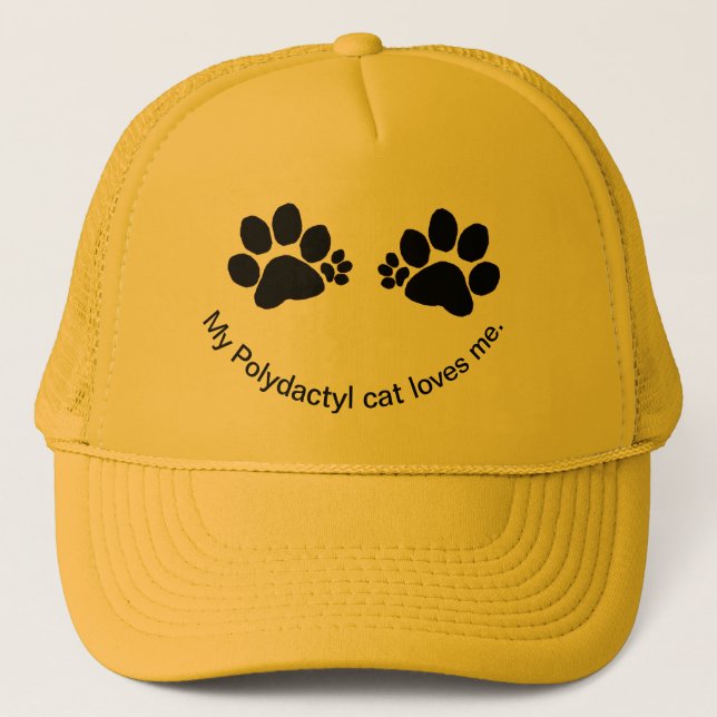 Hat, Trucker - Polydactylpaw-Prints Truckerkappe (Vorderseite)