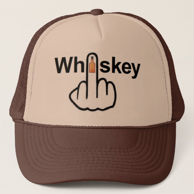 Hat Whiskey Gedreht Truckerkappe (Vorderseite)