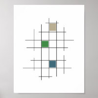 Hatch Mitte Jahrhundert Modernes Retro-Poster