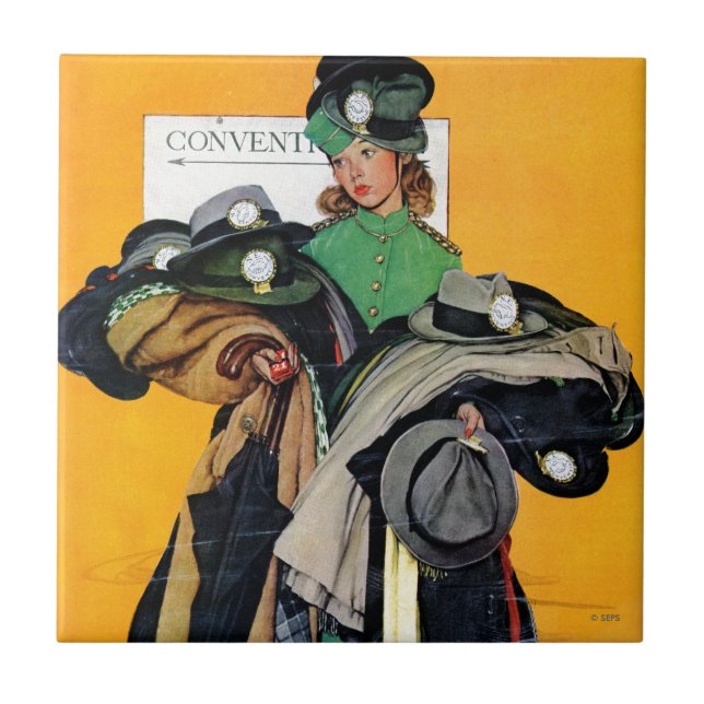 Hatcheck Girl Fliese (Vorderseite)