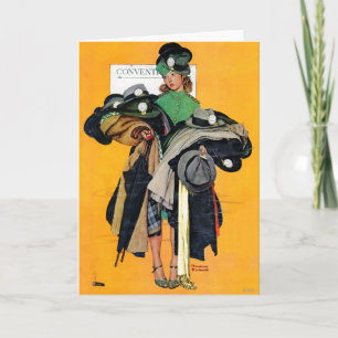 Hatcheck Mädchen Karte