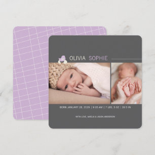 Hatched Egg Chick Girl Foto Baby Ankündigung