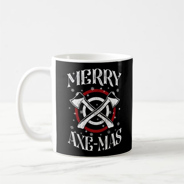 Hatchet Ax Throwing Lumberjack Logger Merry Kaffeetasse (Links)