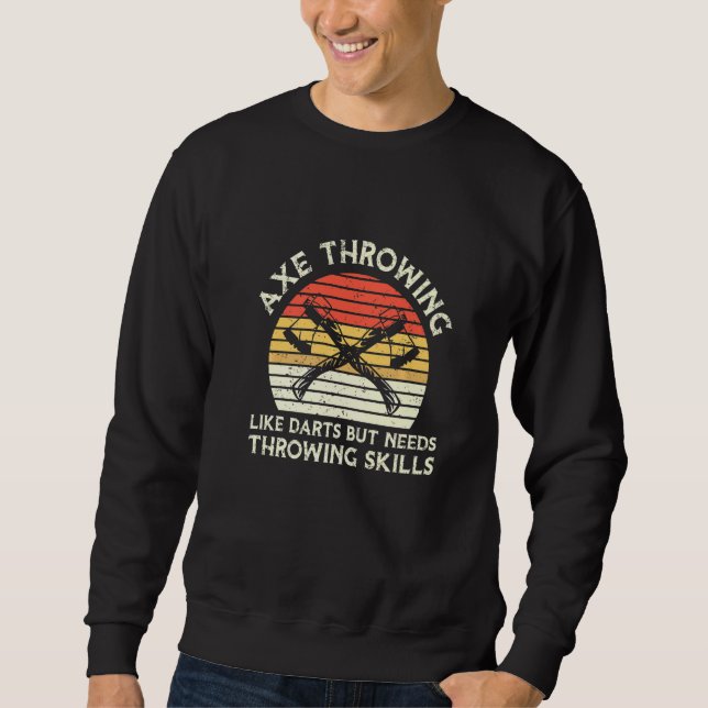 Hatchet Throwing für einen Ax-Throwing-Champion Sweatshirt (Vorderseite)