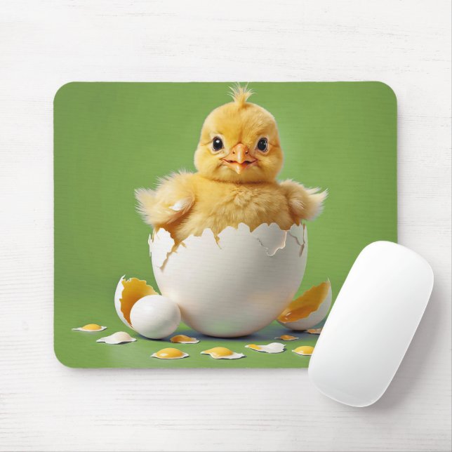 Hatching Baby Chick Mousepad (Mit Mouse)