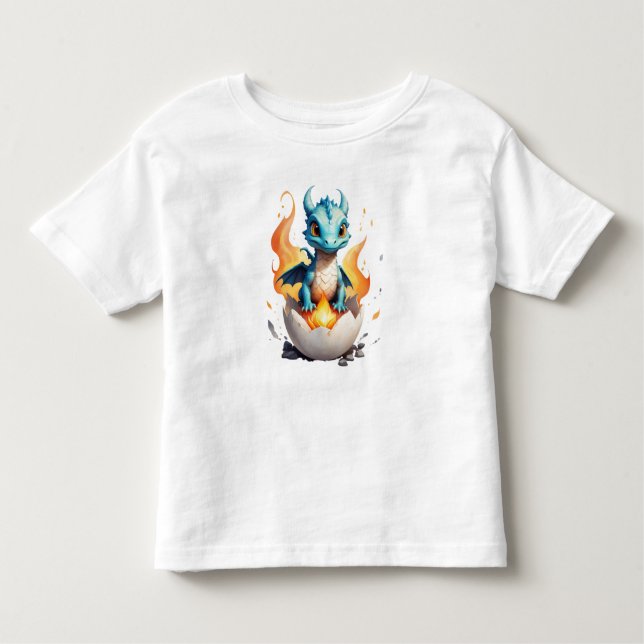 Hatching Baby Dragon kids Fantasy Kleinkind T-shirt (Vorderseite)