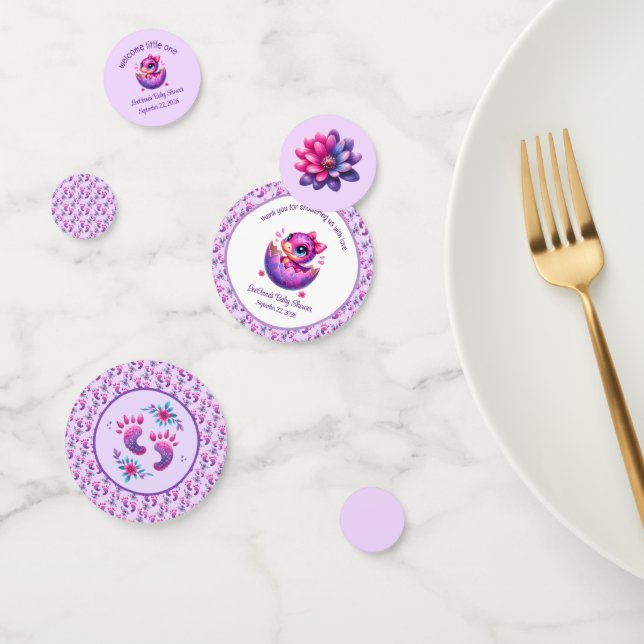 "Hatching bald" Niedliche Dinosaur Baby-Dusche Konfetti (Gruppe)