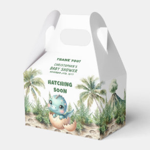 Hatching Soon Watercolor Baby Boy Favor Box Geschenkschachtel