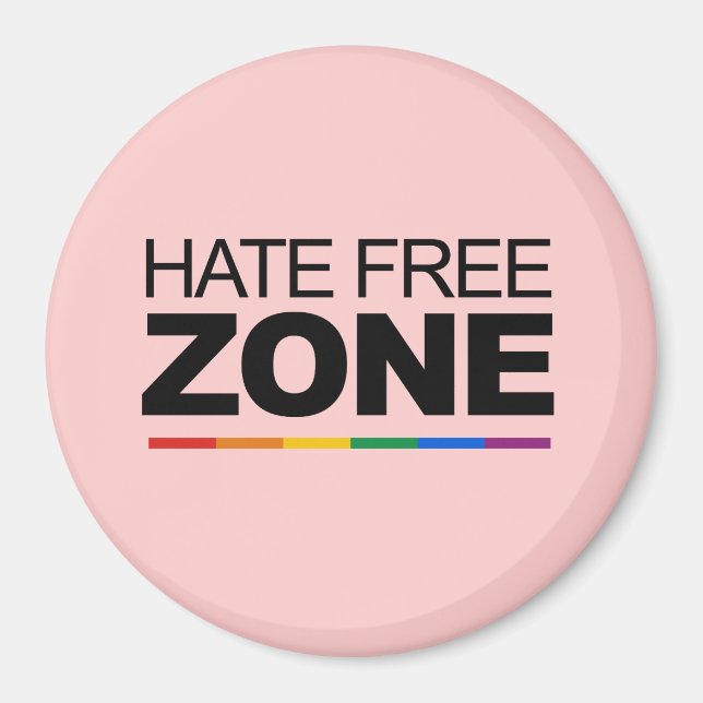 HATE FREE ZONE MAGNET (Vorne)